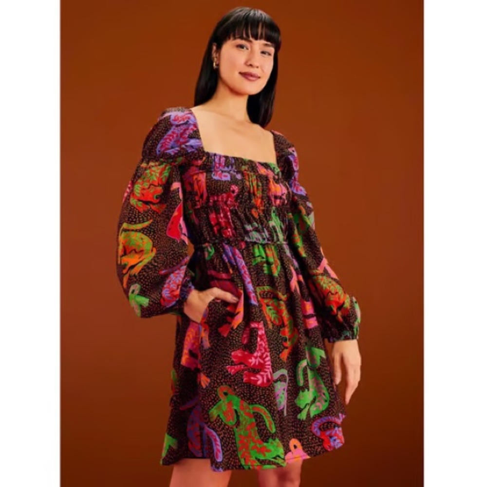 Farm Rio Wild Leopards Mini Dress - Worn Once
